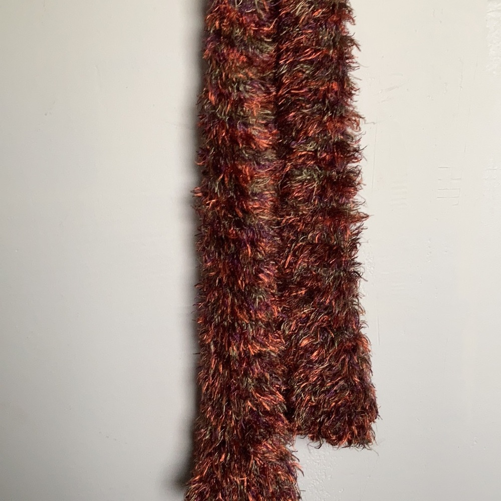 Multi colored fuzzy scarf!